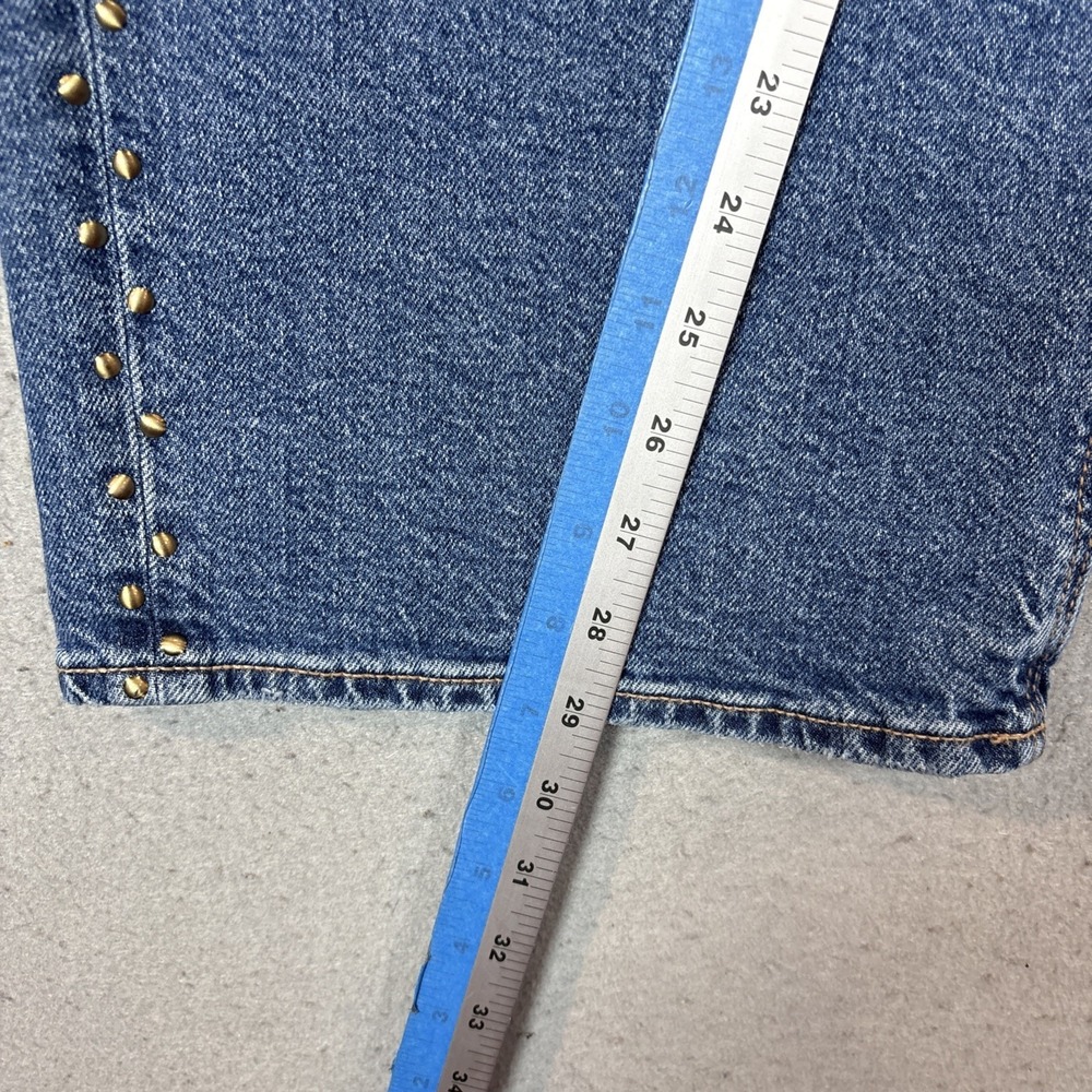 American Eagle Stretch Studded Stovepipe Jeans Size 12 Regular High- Rise Woman - Picture 12 of 12